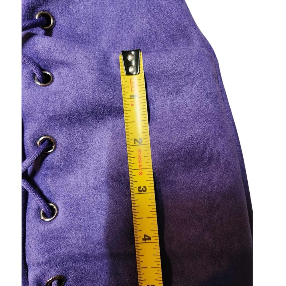 B2G1 FREE! Violet Suede Mini Skirt - Picture 8 of 9